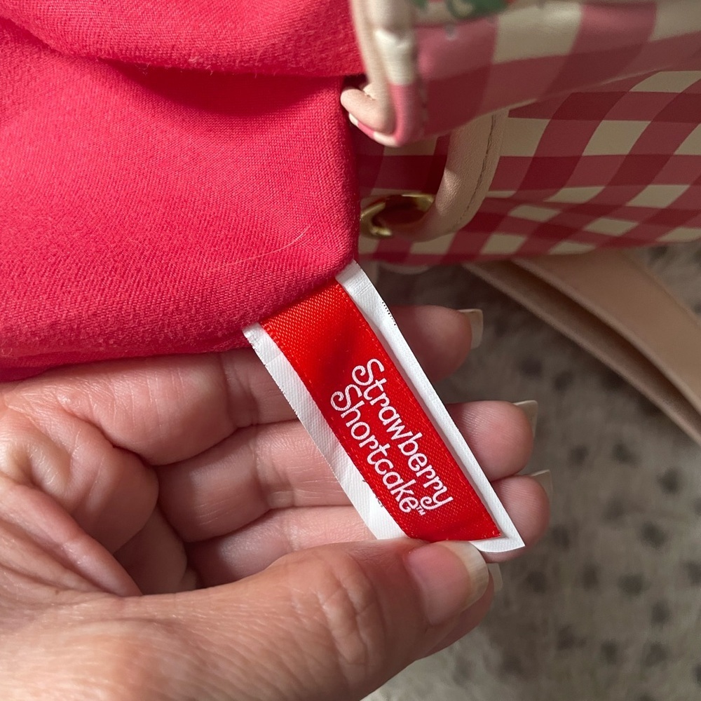 Strawberry Shortcake Gingham Check Plaid Mini Backpack Bag - Picture 9 of 9